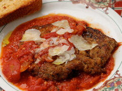 Parmesan venison is served!