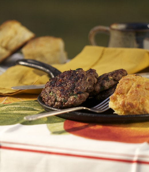 Biscuits and Venison Sausage