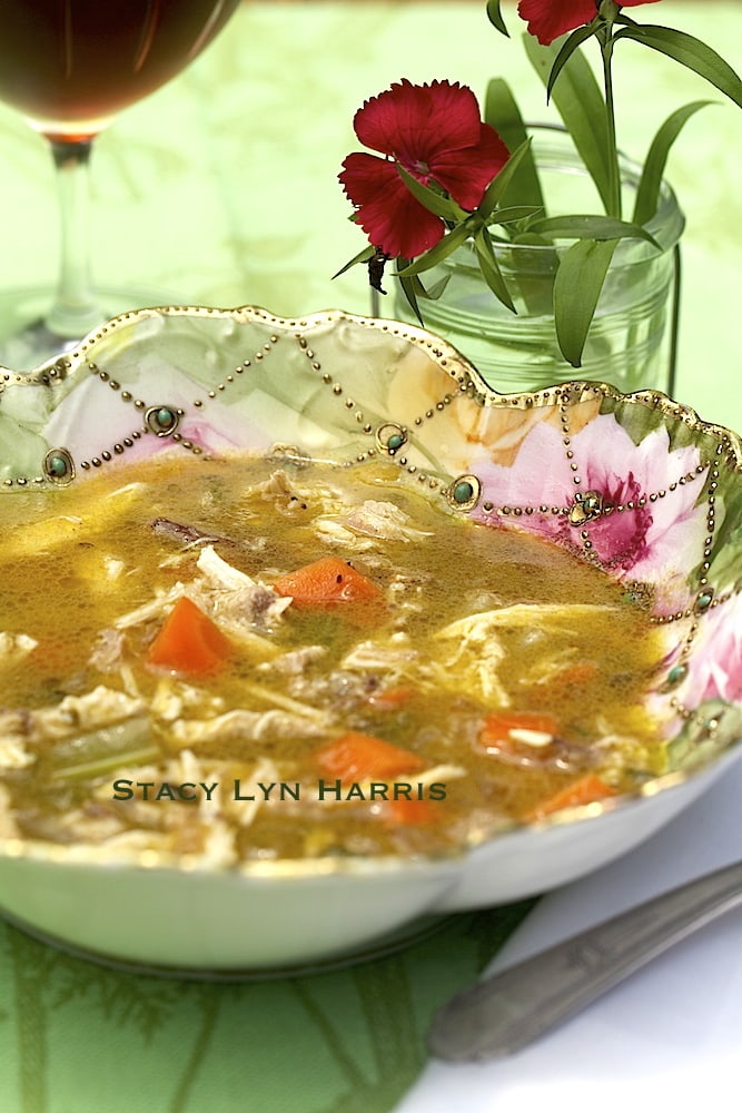 Chicken Soup with homemade chicken stock recipe by stacy lyn harris