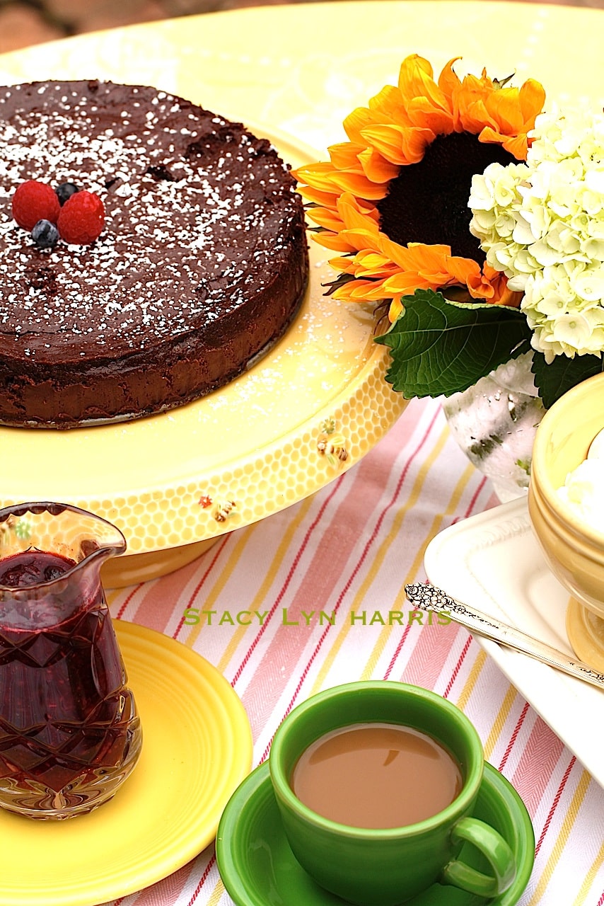 Nothing better than flour less chocolate cake. The texture is amazing and goes perfectly with the intoxicating chocolate!