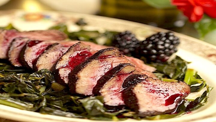 Image for Chili Cocoa Crusted Venison with Berry Reduction