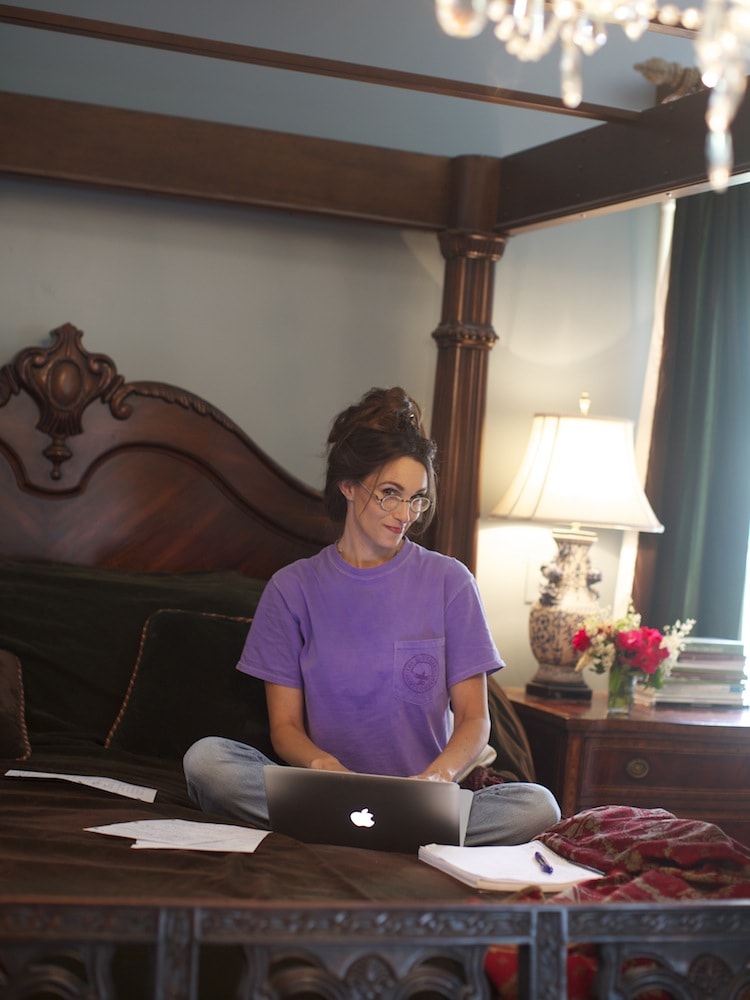 Stacy writing book
