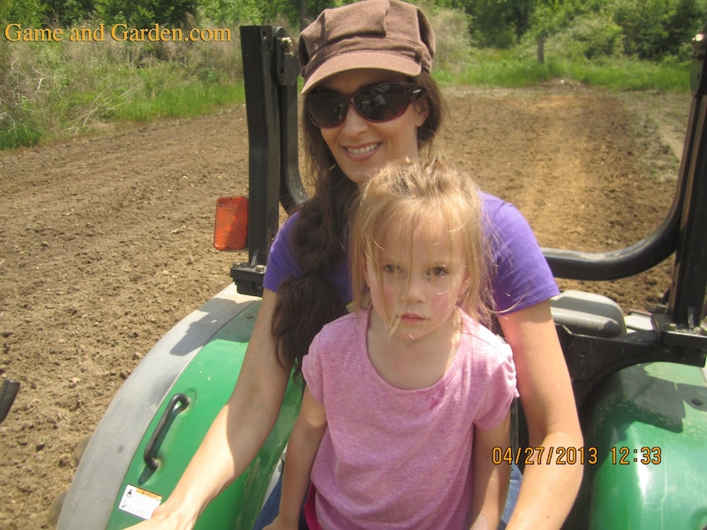 Milly After Nap Riding on Tractor