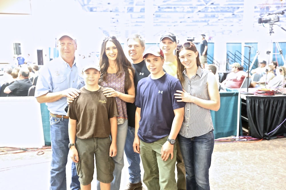 Dan Moultrie with part of the Harris clan