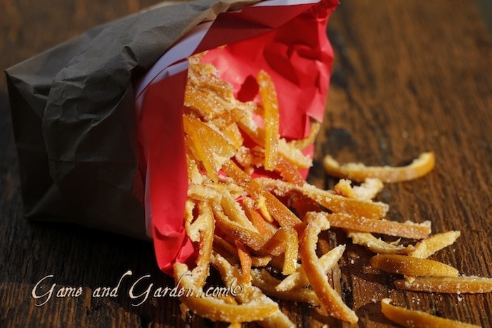making candied orange peels