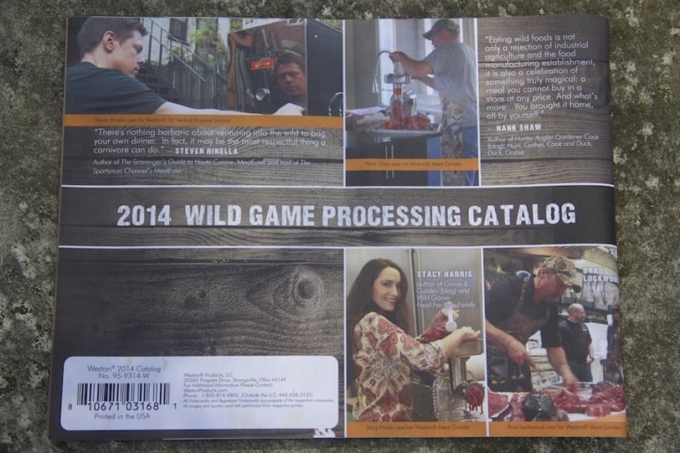 Stacy Harris in Weston Products Catalog/Grinder Give Away