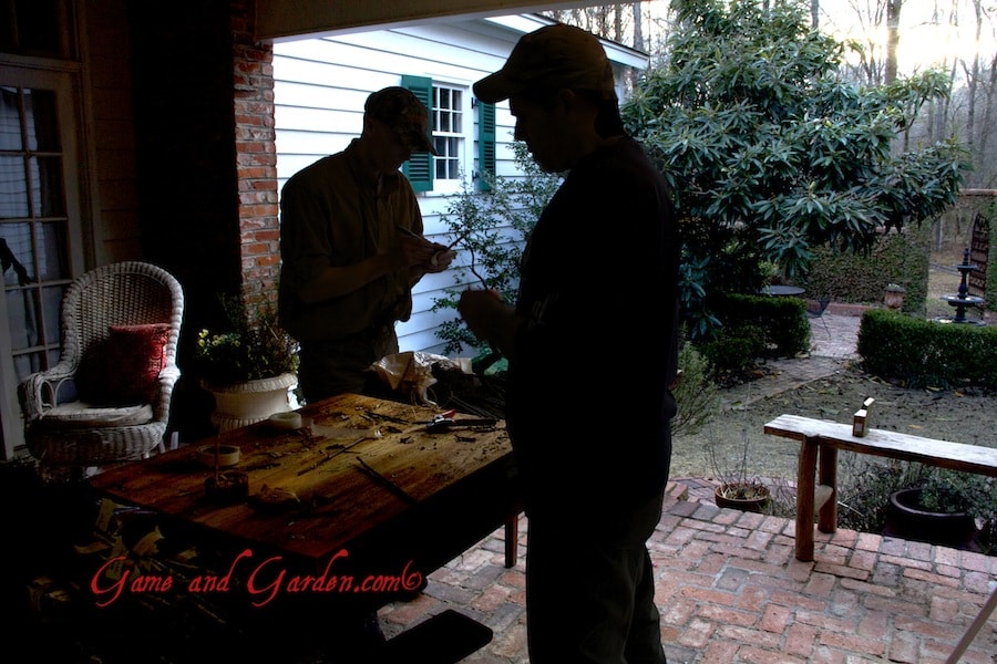 Grafting is much quicker (and more enjoyable), when working with your family.