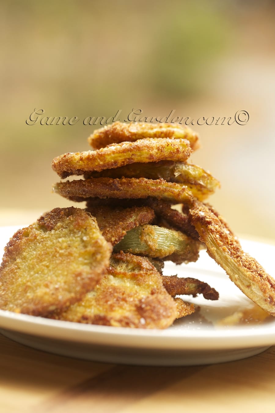 I fried these green tomatoes in olive oil. Did you know that olive oil has a higher smoking point that most other oils?