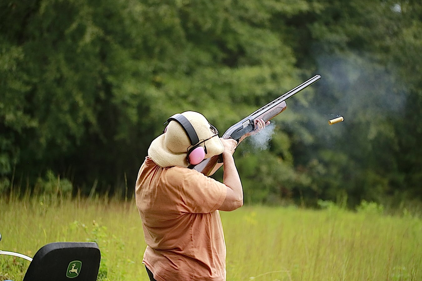Even my mom got in on the skeet shooting action!