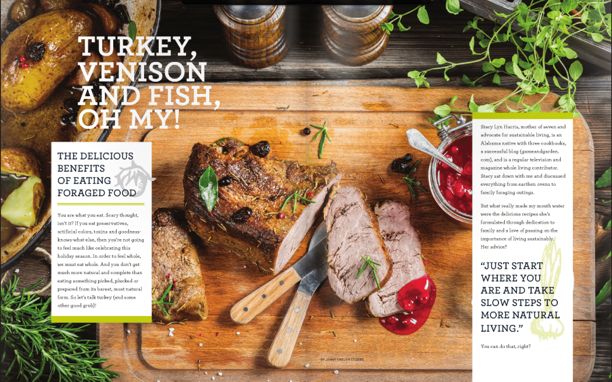 I love being interviewed about one of the easiest topics in the world...eating sustainable - eating wild, fresh foods!