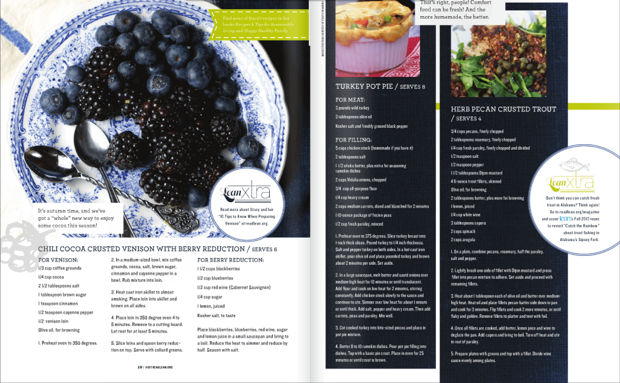 I was ecstatic to share some of my favorite recipes from my books with LEAN Magazine. I love that people are taking charge of their health and are beginning eating fresh, wild foods!