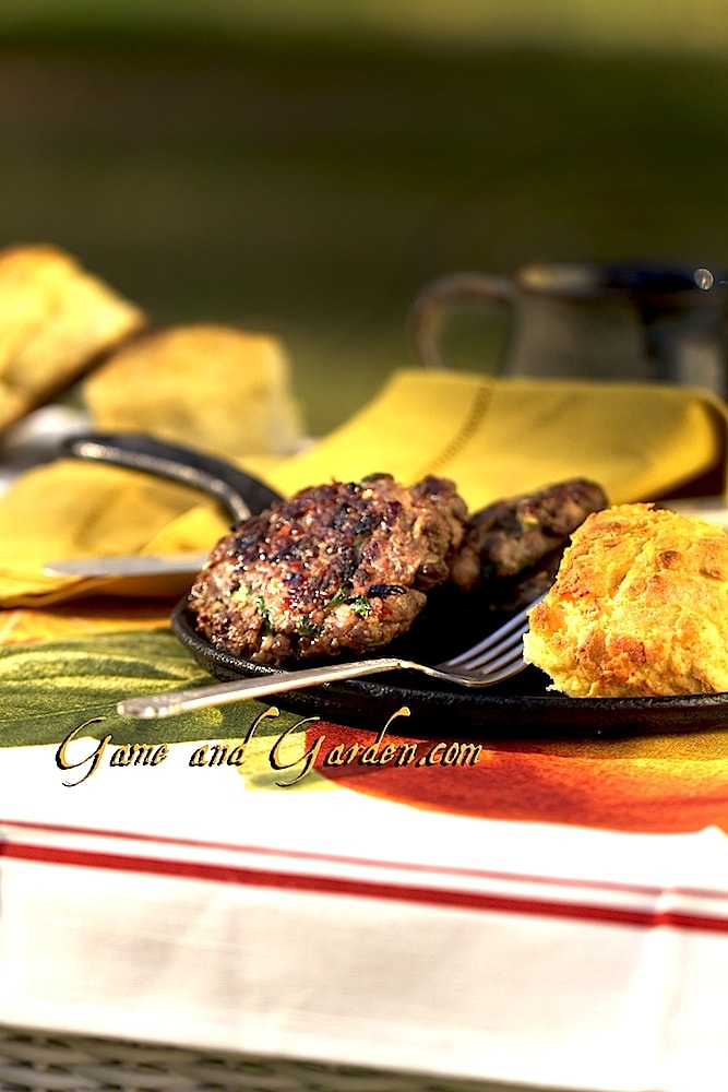 Venison Breakfast Sausage and Biscuits