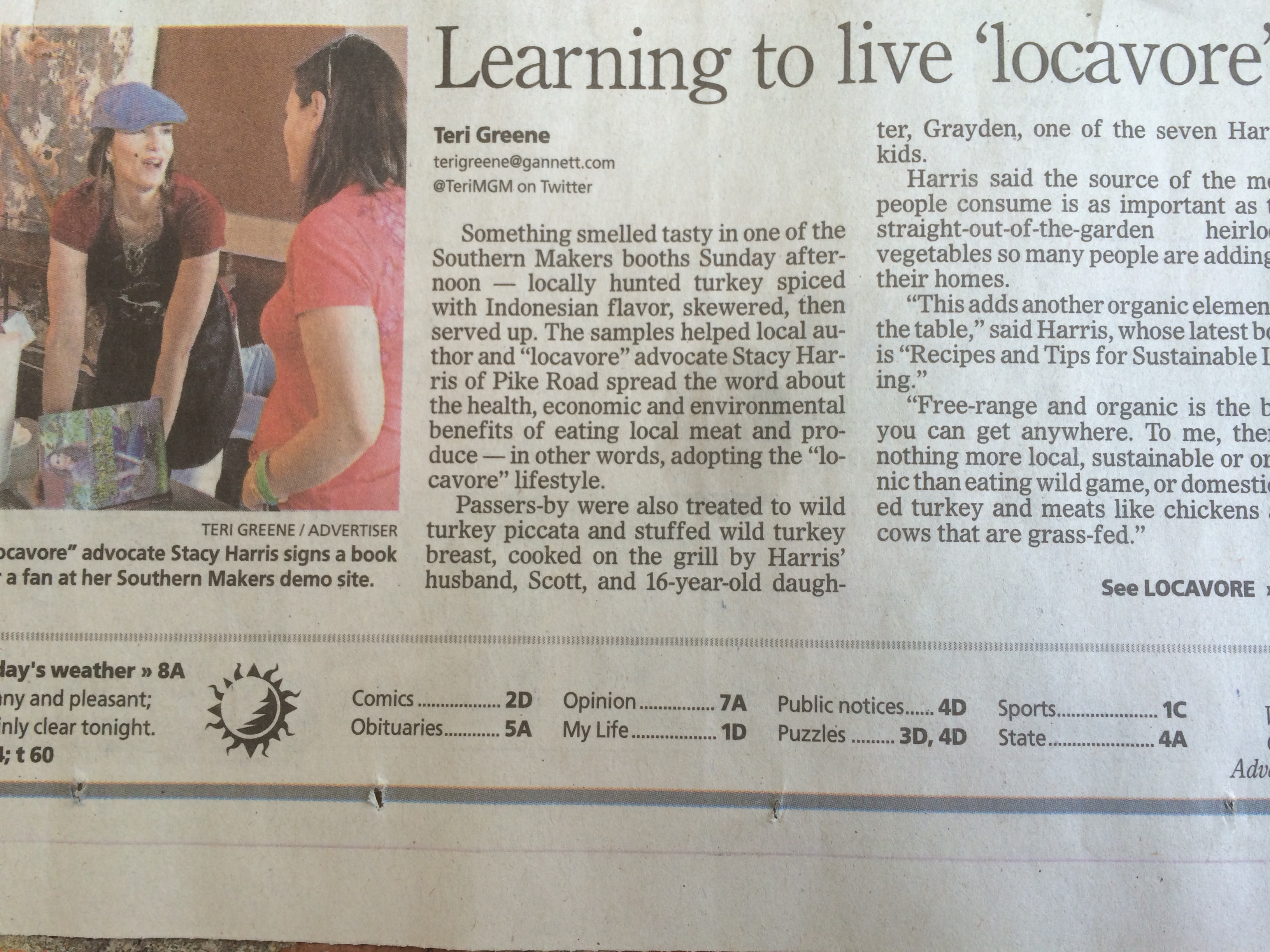 It was great to be a part of Southern Makers and teach what I have learned about living locavore. So much fun!!