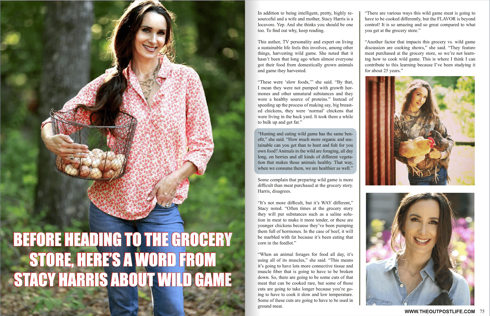 Stacy Lyn Harris - Feature Outpost Magazine - Lovacover/Sustainable Living Expert