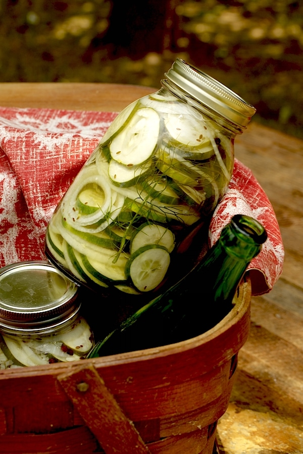 Refrigerator Dill Pickles are one of my favorite summer treats, not to mention a great way to use the cucumbers that I'm harvesting in abundance from the garden!