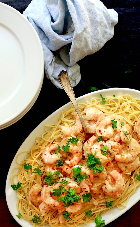 Garlicky Shrimp Scampi has very few ingredients so every ingredient needs to be as impressive as possible.