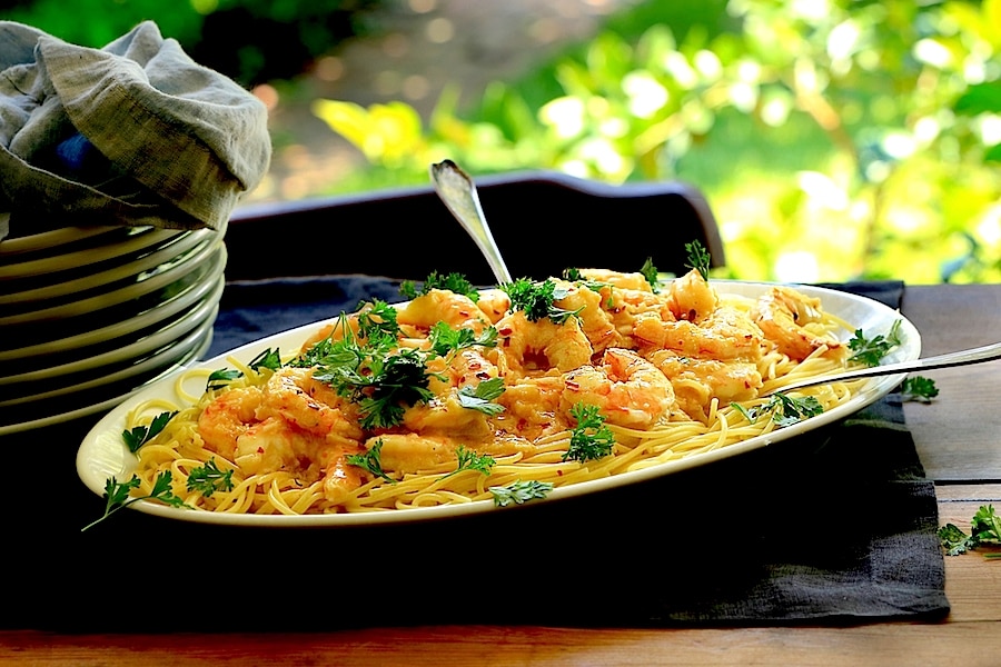 Garlicky Shrimp Scampi is infused with garlic carried by the butter...unbelievable! 