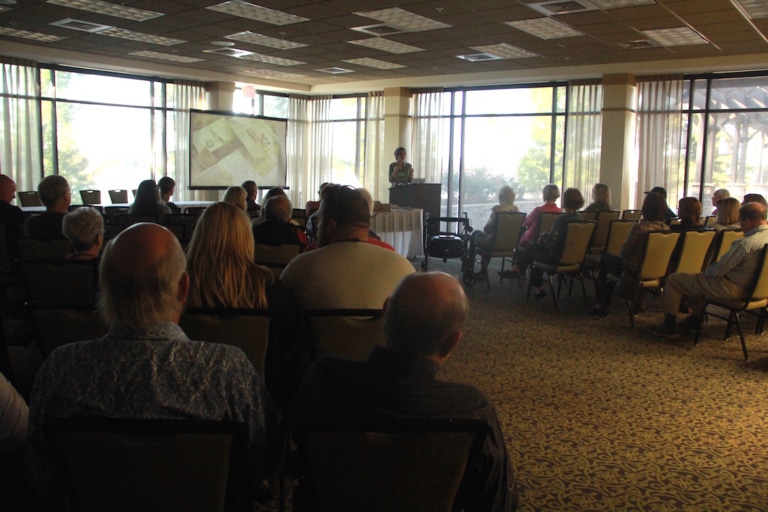 Stacy Lyn Harris speaks at SEOPA event on Sustainable Living.