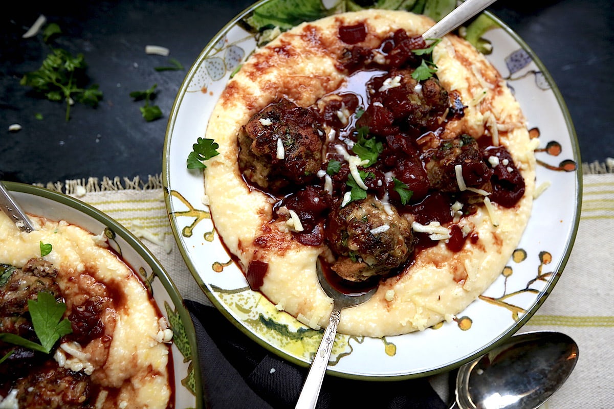 My favorite all-purpose meatballs are made of venison and pork.