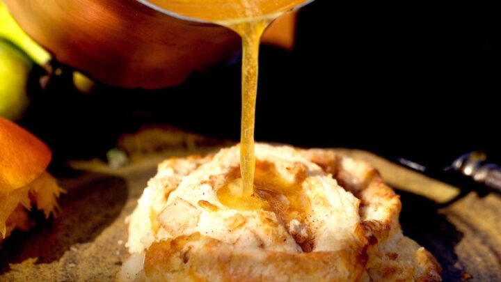 Image for Cinnamon Pear Buns with Honey Bourbon Sauce