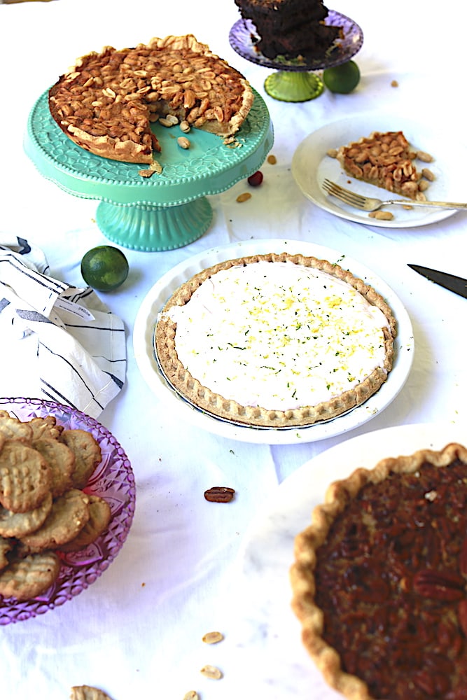 Alabama Peanut Pie looks majestic on a gracious table of desserts!