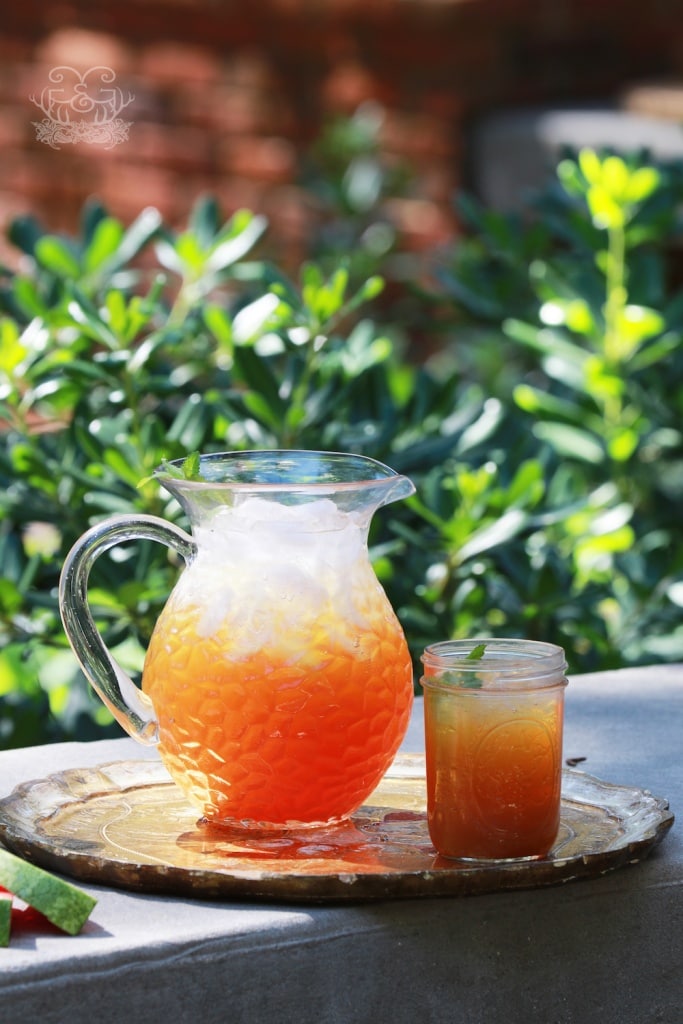 Southern Peach Tea can be made with frozen peaches if you don't have fresh peaches available.