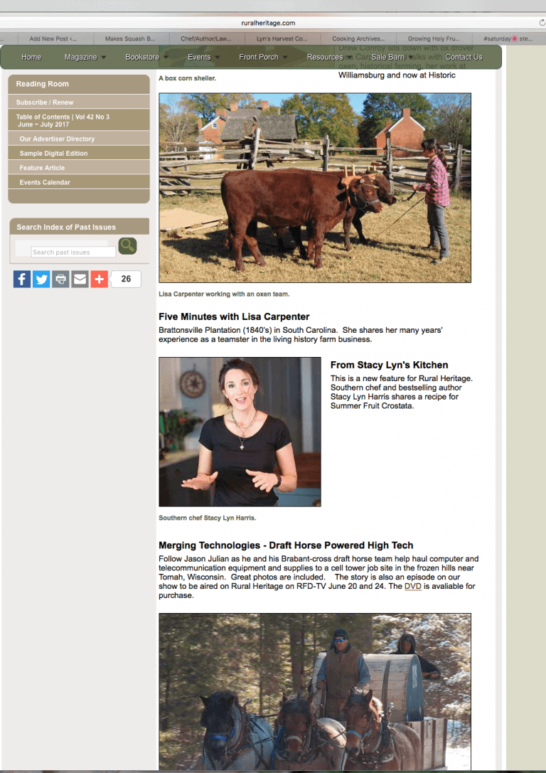 Stacy Lyn Harris on Rural Heritage TV