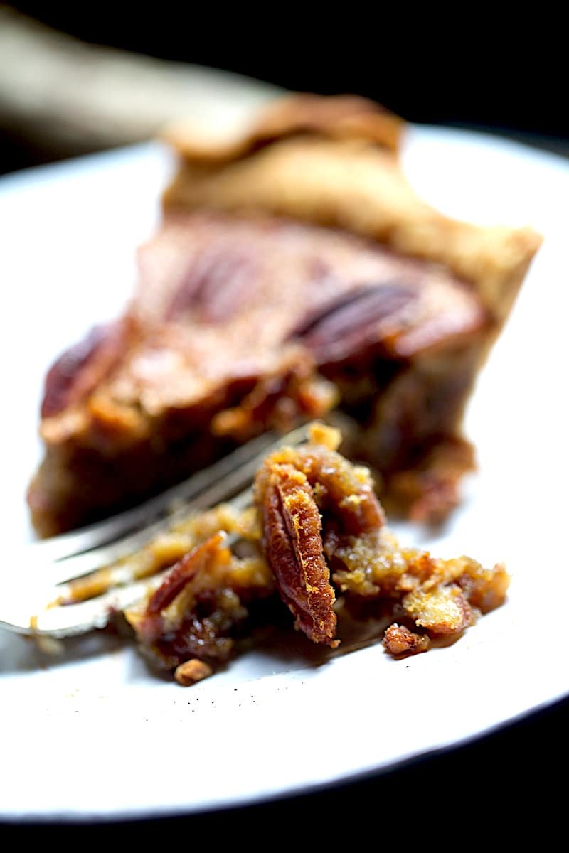You can't tell me your mouth is not watering for this bit of Simple Southern Bourbon Pecan Chocolate Chip Pie.