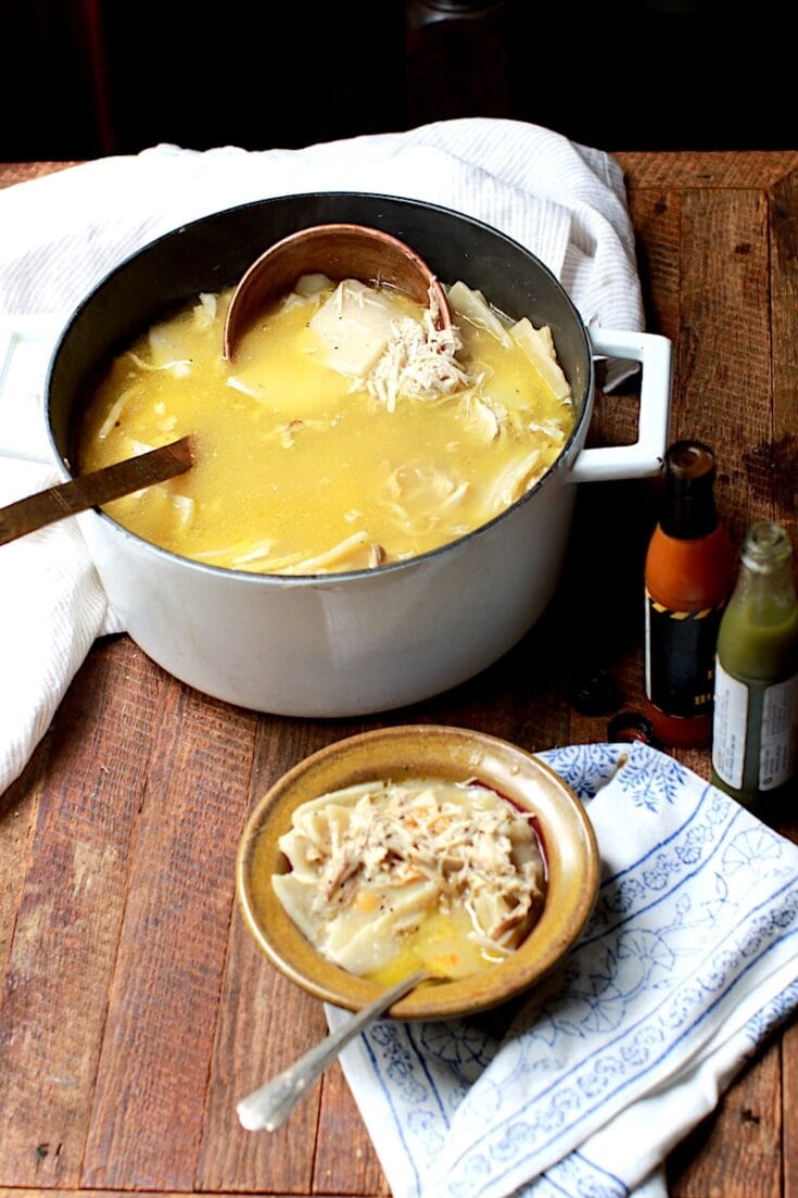 Chicken and Dumplings is such a comfort food. With homemade stock (it has very real healing properties) to the creamy dumplings and tasty chicken, it's one of my favorites.