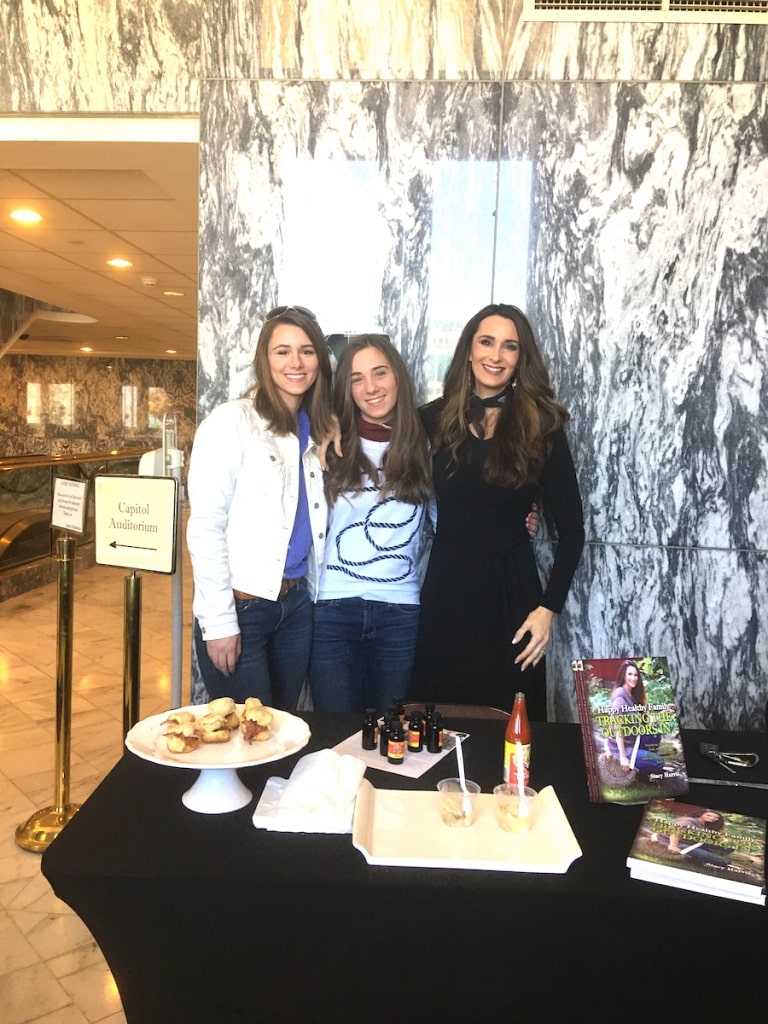 Stacy Lyn and daughters/assistants at Goat Hill Museum Book Signing.