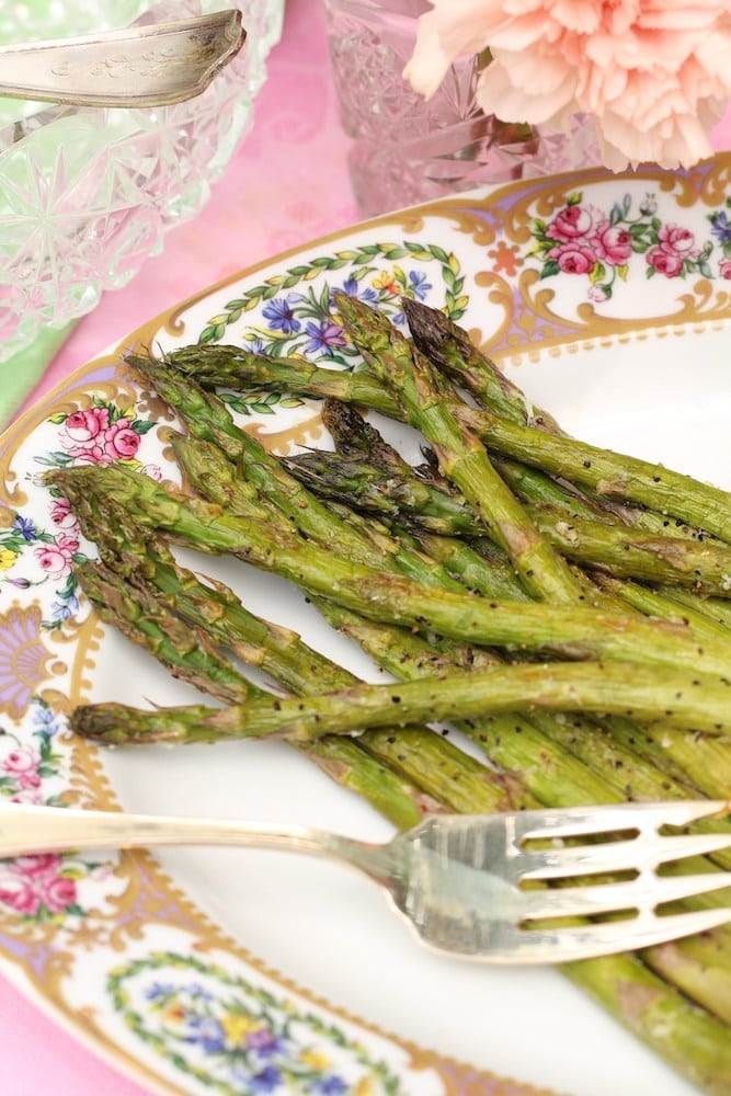 Roasting your asparagus leaves you with a surprisingly tasty side dish that pairs perfectly with lighter meats like fish or quail.