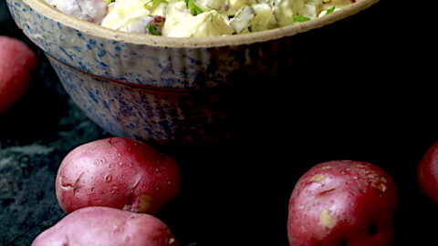 Finished bowl potato salad