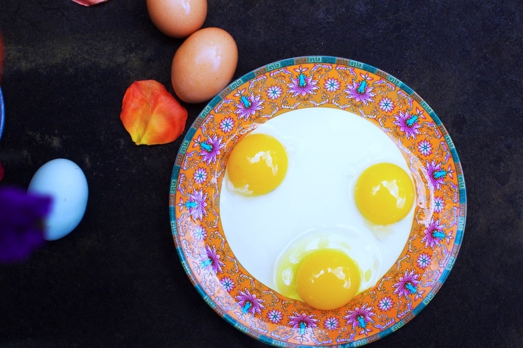 perfect yolk from free range eggs