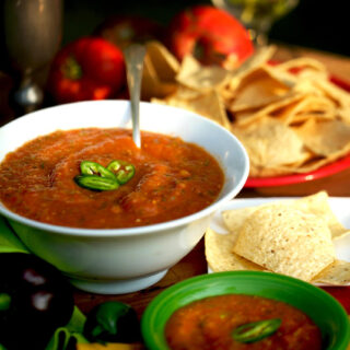 a bowl of salsa