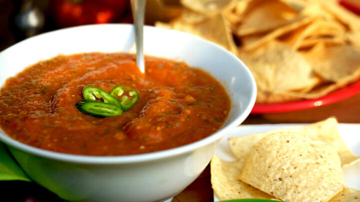 a bowl of salsa