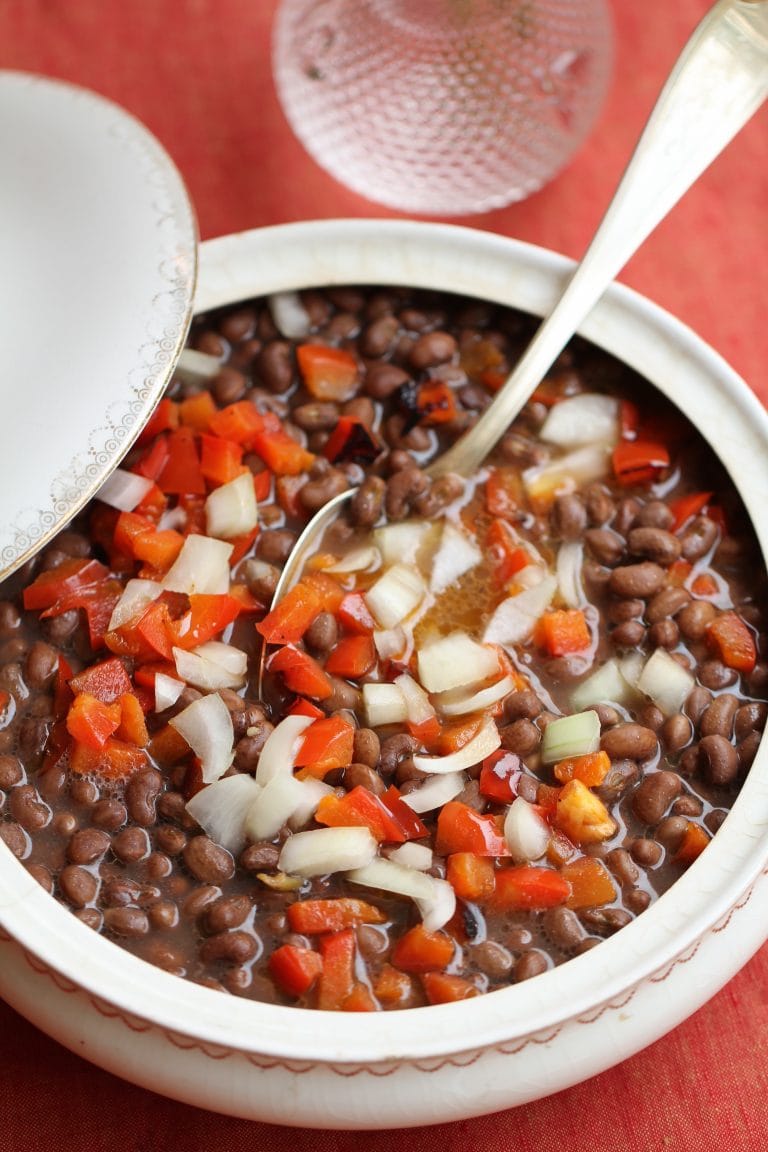 Heirloom cowpeas, shelled and harvested from Stacy Lyn's garden cooked into a soup