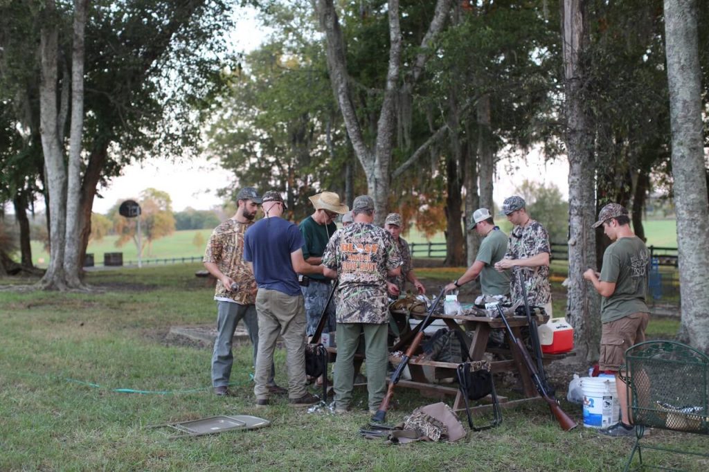 A family dove hunt on the Mistletoe Plantation.