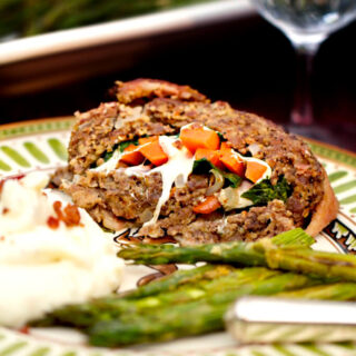 Stacy Lyn Harris stuffed venison meatloaf dish from her Harvest Cookbook