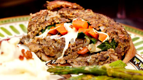 Stacy Lyn Harris stuffed venison meatloaf dish from her Harvest Cookbook