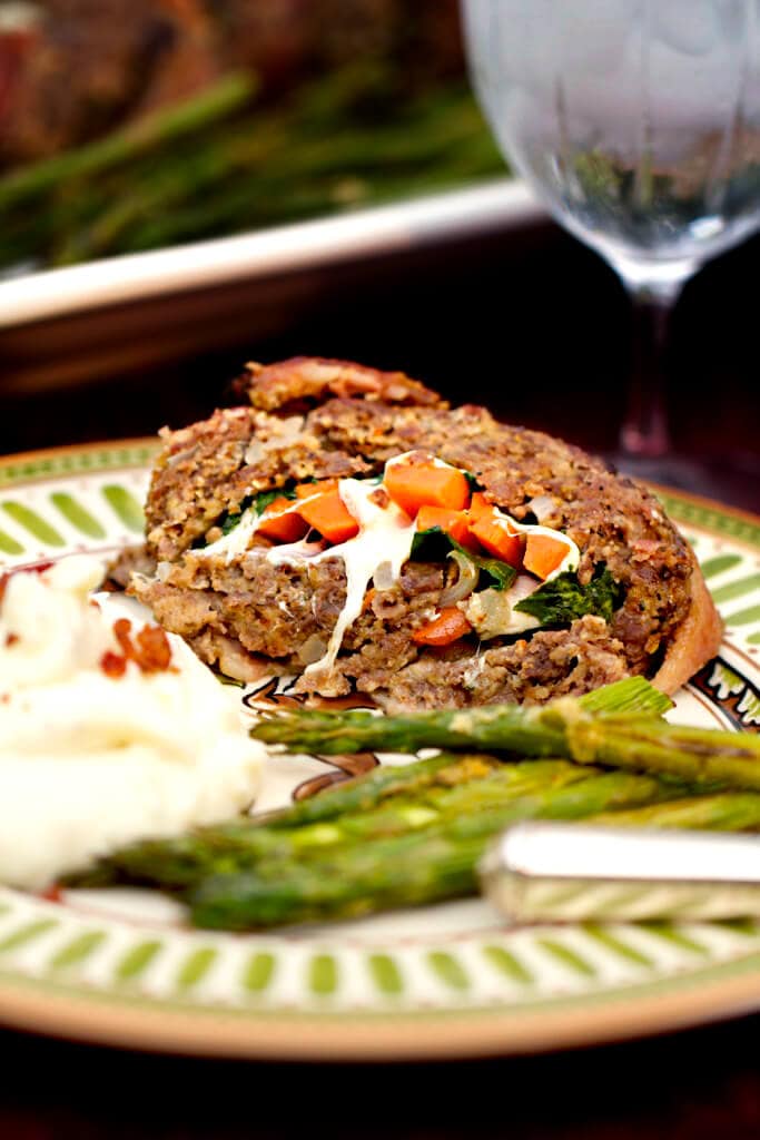 Stacy Lyn Harris stuffed venison meatloaf dish from her Harvest Cookbook