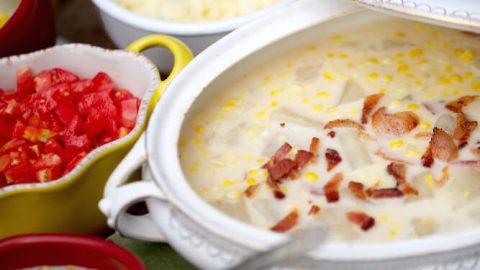 Stacy Lyn corn chowder recipe, perfect for Thanksgiving or Christmas