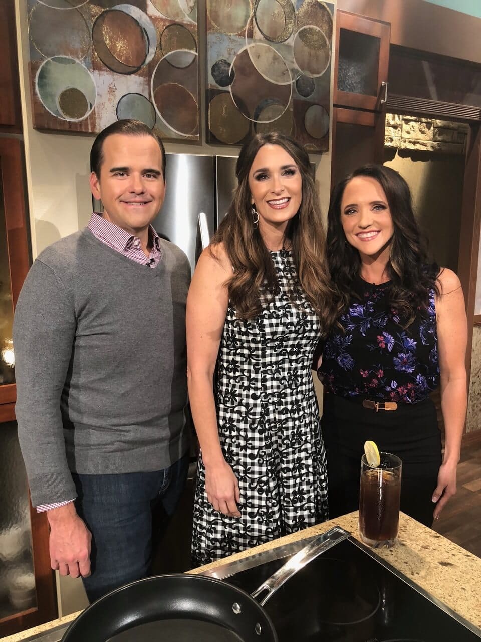 Stacy Lyn Harris on the set of The Difference with Matt and Kendal Hagee