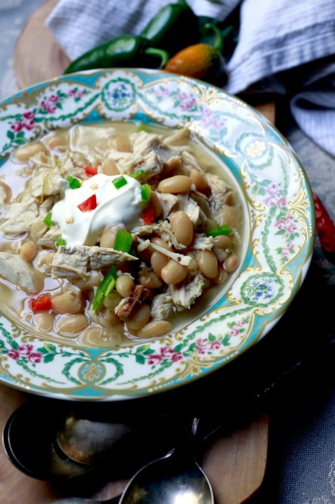 White chili with turkey, recipe by Stacy Lyn Harris