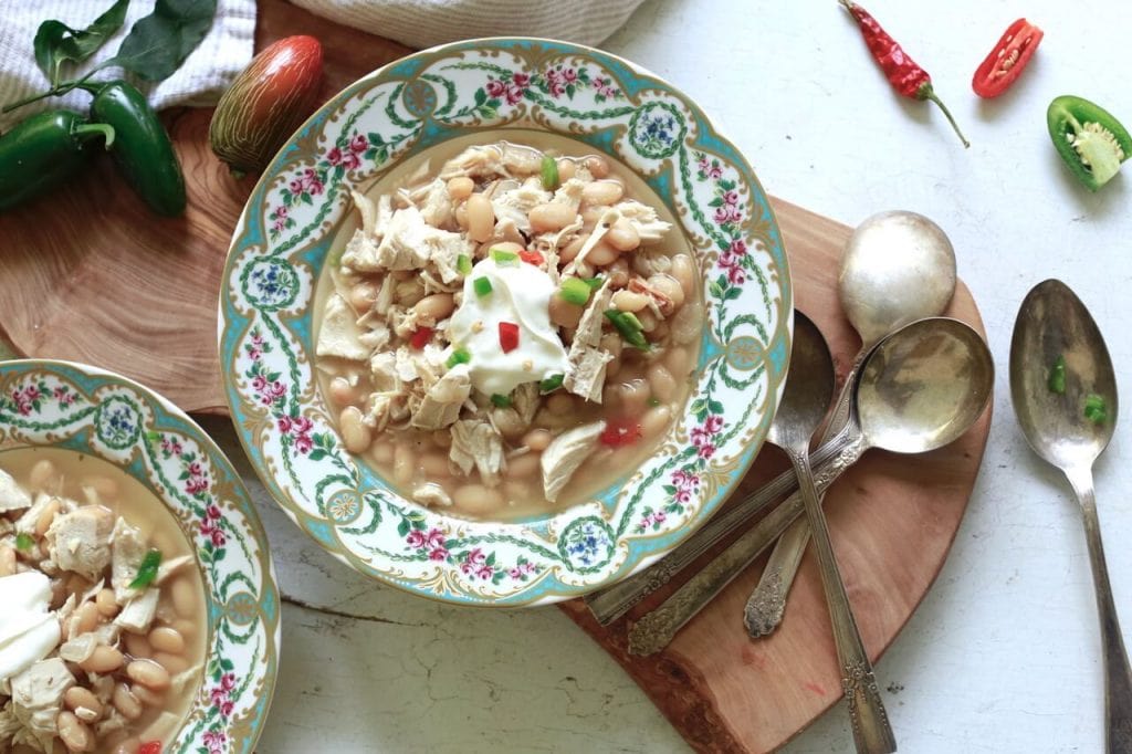 White chili with turkey, recipe by Stacy Lyn Harris