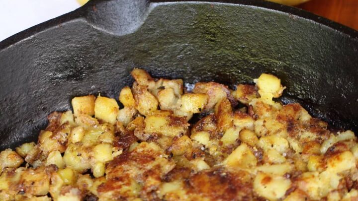 Crispy homemade hash brown breakfast dish, recipe by Stacy Lyn Harris