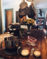 Add flour, salt and sugar to a stand mixer with a dough hook attached (recipe for how to make danish pastries by Stacy Lyn Harris)