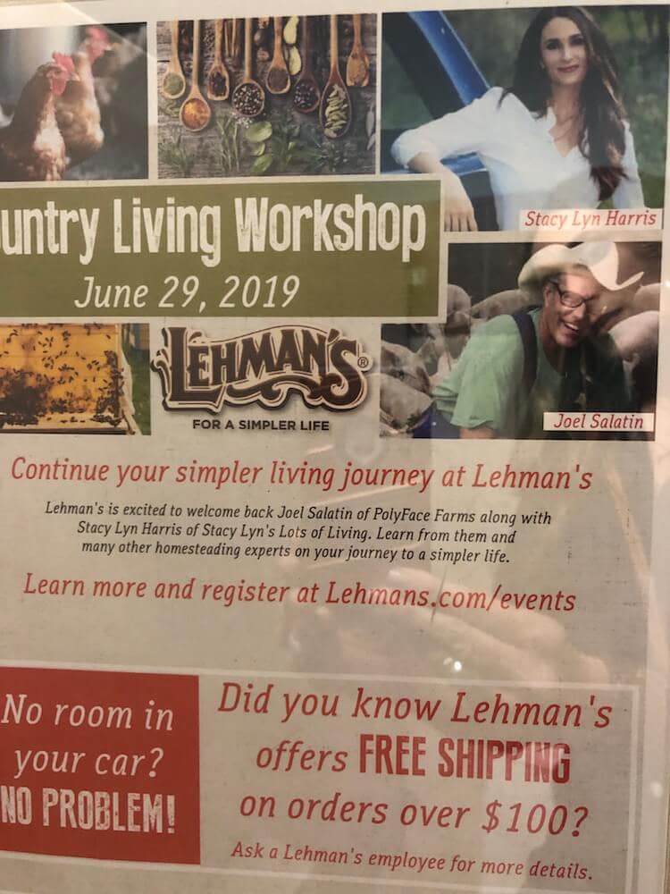 Stacy Lyn Harris in Kidrin Ohio at the 2019 Country Living Workshop event hosted by Lehman's Hardware