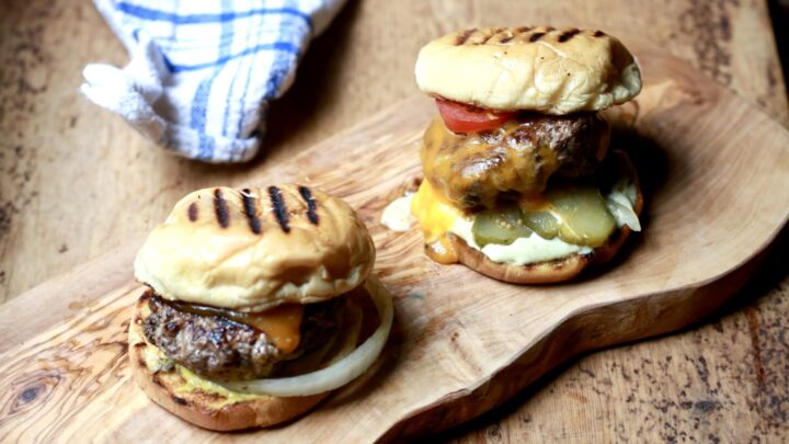 Photo of grandaddy's black pepper burgers, recipe by stacy lyn harris