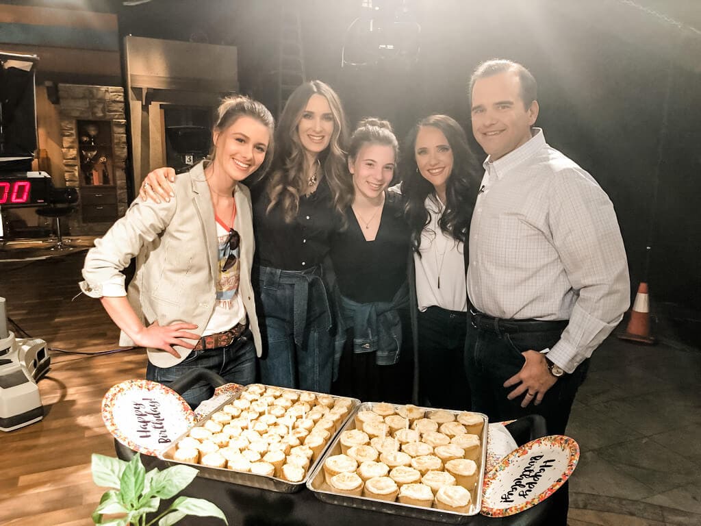 Stacy Lyn Harris Cooking on the set of The Difference with Matt and Kendal Hagee