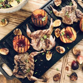 Quail and Peaches